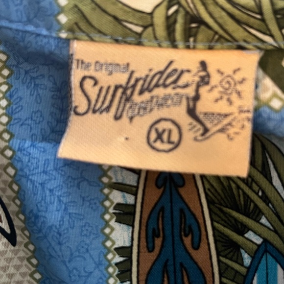 The Original Surfrider Hawaiian Shirt XL Button Up Short Sleeve Surf Turtle - Picture 4 of 5